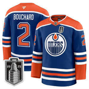 Personalized Men’s Edmonton Oilers 2025 Stanley Cup Final Premium Jersey All Stitched #2 Evan Bouchard