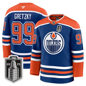 Personalized Men’s Edmonton Oilers 2025 Stanley Cup Final Premium Jersey All Stitched #99 Wayne Gretzky