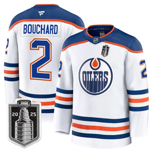 Personalized Men’s Edmonton Oilers #2 Evan Bouchard 2025 Stanley Cup Final Premium Jersey All Stitched Jerseys