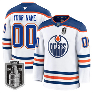 Personalized Custom Men’s Edmonton Oilers 2025 Stanley Cup Final Premium Jersey All Stitched Away