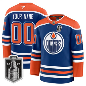 Personalized Custom Men’s Edmonton Oilers 2025 Stanley Cup Final Premium Jersey All Stitched Home