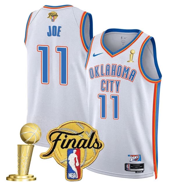 Personalized Men’s Oklahoma City Thunder #11 Isaiah Joe 2024-25 Champions Jersey All Stitched