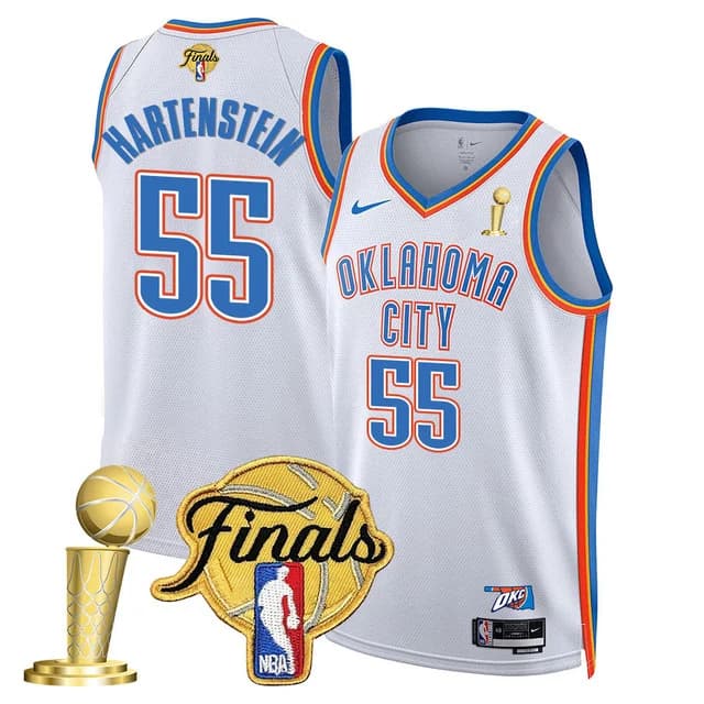 Personalized Men’s Oklahoma City Thunder #55 Isaiah Hartenstein 2024-25 Champions Jersey All Stitched
