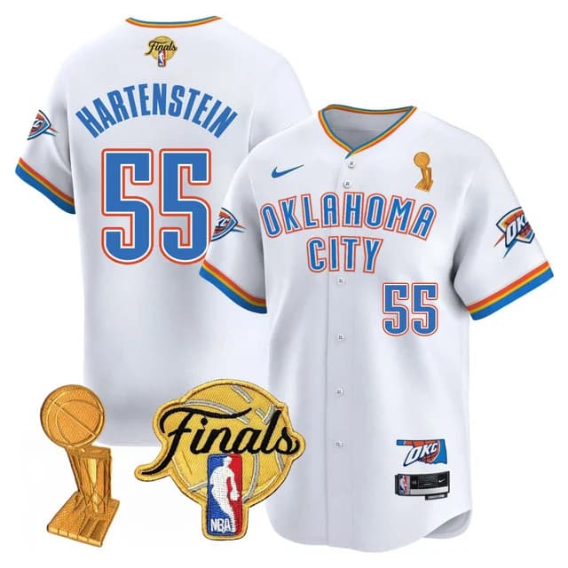 Personalized Men’s Oklahoma City Thunder #55 Isaiah Hartenstein Final Patch Baseball Jersey All Stitched