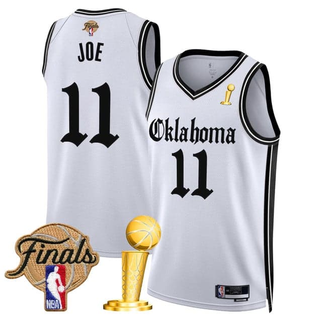 Personalized Men’s Oklahoma City Thunder #11 Isaiah Joe 2025 Champions ‘Gothic Storm Edition’ Swingman Jersey All Stitched