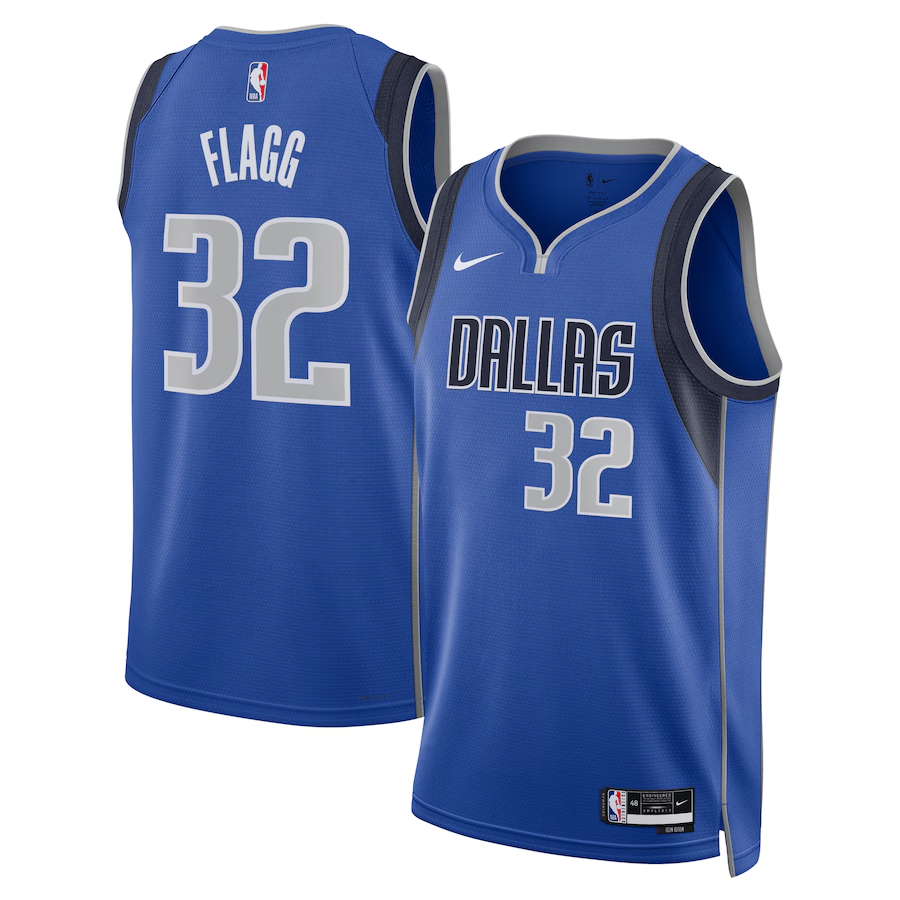 Personalized Cooper Flagg Dallas Mavericks Unisex 2025 NBA Draft First Round Pick Icon Edition Swingman Blue Jersey