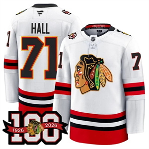 Personalized Men’s Chicago Blackhawks 100th Anniversary Premium Jersey All Stitched #71 Taylor Hall