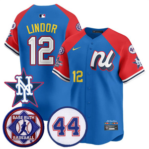 Personalized Men’s New York Mets National League 2025 MLB All-Star Jersey V3 All Stitched Francisco Lindor #12