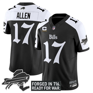 Personalized Men’s #17 Josh Allen Buffalo Bills New York Patch Limited Jersey All Stitched