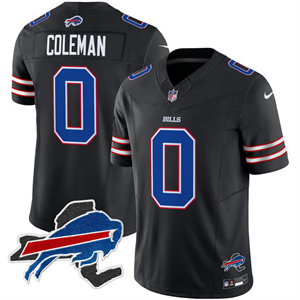 Personalized Men’s #0 Keon Coleman Buffalo Bills New York Patch Limited Jersey All Stitched