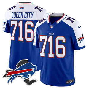 Personalized Men’s Queen City 716 Buffalo Bills New York Patch Limited Jersey All Stitched