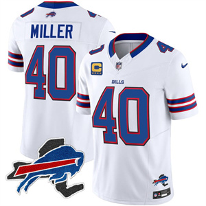 Personalized Men’s #40 Von Miller Buffalo Bills New York Patch Limited Jersey All Stitched