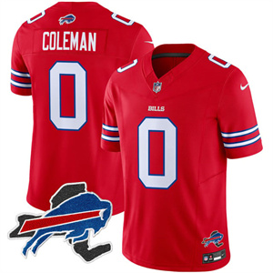 Personalized Men’s #0 Keon Coleman Buffalo Bills New York Patch Limited Jersey All Stitched