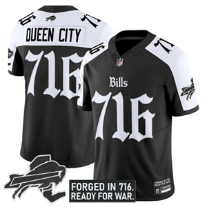 Personalized Men’s Queen City #716 Buffalo Bills New York Patch Limited Jersey All Stitched
