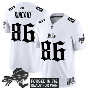 Personalized Men’s #86 Dalton Kincaid Buffalo Bills New York Patch Limited Jersey All Stitched