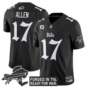 Personalized Men’s #17 Josh Allen Buffalo Bills New York Patch Limited Jersey All Stitched