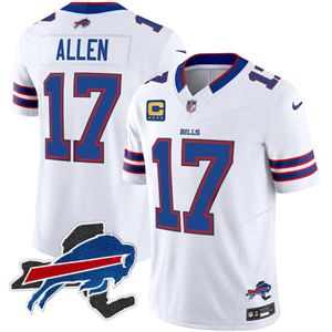 Personalized Men’s #17 Josh Allen Buffalo Bills New York Patch Limited Jersey All Stitched