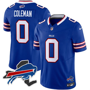 Personalized Men’s #0 Keon Coleman Buffalo Bills New York Patch Limited Jersey All Stitched