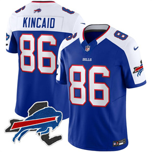 Personalized Men’s #86 Dalton Kincaid Buffalo Bills New York Patch Limited Jersey All Stitched