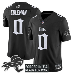 Personalized Men’s #0 Keon Coleman Buffalo Bills New York Patch Limited Jersey All Stitched