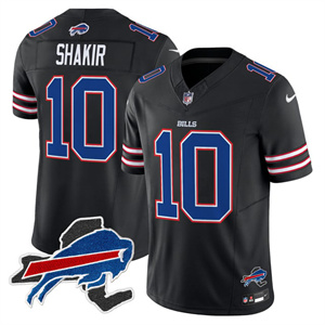 Personalized Men’s #10 Khalil Shakir Buffalo Bills New York Patch Limited Jersey All Stitched