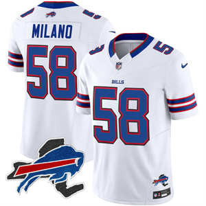 Personalized Men’s #58 Matt Milano Buffalo Bills New York Patch Limited Jersey All Stitched