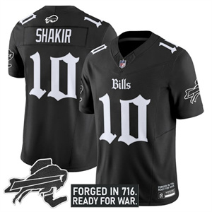 Personalized Men’s #10 Khalil Shakir Buffalo Bills New York Patch Limited Jersey All Stitched