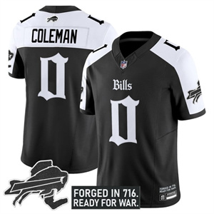 Personalized Men’s #0 Keon Coleman Buffalo Bills New York Patch Limited Jersey All Stitched