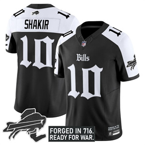 Personalized Men’s #10 Khalil Shakir Buffalo Bills New York Patch Limited Jersey All Stitched