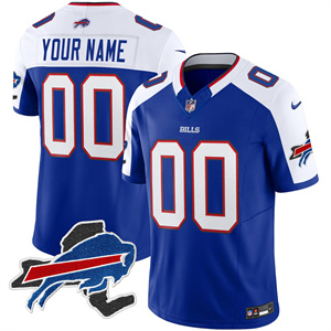 Personalized Custom Men’s Buffalo Bills New York Patch Limited Jersey – All Stitched Royal Alternate