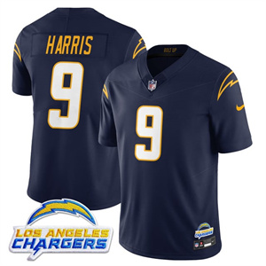 Personalized Men’s Los Angeles Chargers #9 Tre Harris 2025 Alternate Jersey All Stitched