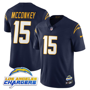 Personalized Men’s Los Angeles Chargers #15 Ladd McConkey 2025 Alternate Jersey All Stitched
