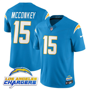 Personalized Men’s Los Angeles Chargers #15 Ladd McConkey 2025 Alternate Jersey All Stitched
