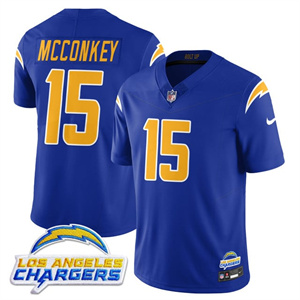 Personalized Men’s Los Angeles Chargers #15 Ladd McConkey 2025 Alternate Jersey All Stitched