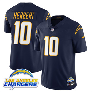 Personalized Men’s Los Angeles Chargers #10 Justin Herbert 2025 Alternate Jersey All Stitched