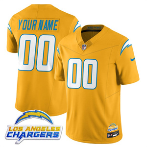 Personalized Custom Men’s Los Angeles Chargers Alternate 2025 Jersey – All Stitched Yellow