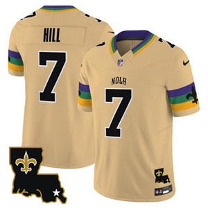 Personalized Men’s New Orleans Saints #7 Taysom Hill 2025 New Orleans City Limited Jersey All Stitched