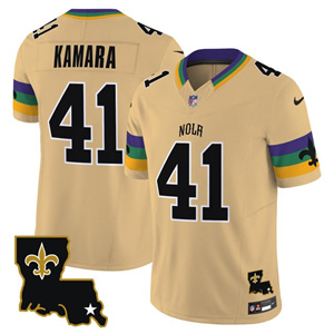 Personalized Men’s New Orleans Saints #41 Alvin Kamara 2025 New Orleans City Limited Jersey All Stitched