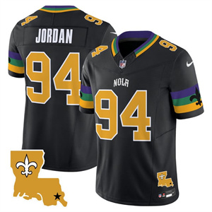 Personalized Men’s New Orleans Saints #94 Cameron Jordan 2025 New Orleans City Limited Jersey All Stitched