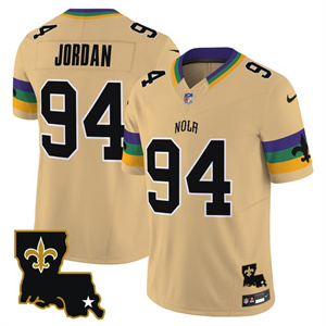 Personalized Men’s New Orleans Saints #94 Cameron Jordan 2025 New Orleans City Limited Jersey All Stitched