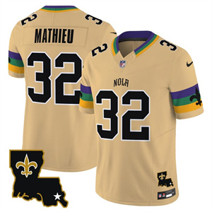 Personalized Men’s New Orleans Saints #32 Tyrann Mathieu 2025 New Orleans City Limited Jersey All Stitched