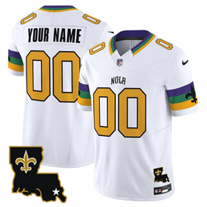 Personalized Custom Men’s New Orleans Saints White 2025 New Orleans City Limited Jersey All Stitched