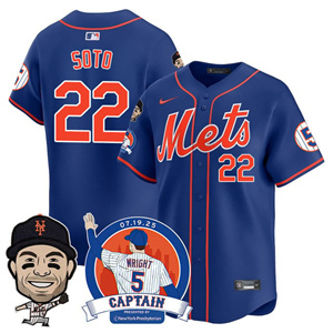 Personalized Men’s New York Mets #22 Juan Soto David Wright Mets Legend Jersey V2 All Stitched