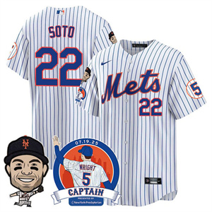 Personalized Men’s New York Mets #22 Juan Soto David Wright Mets Legend Jersey V2 All Stitched