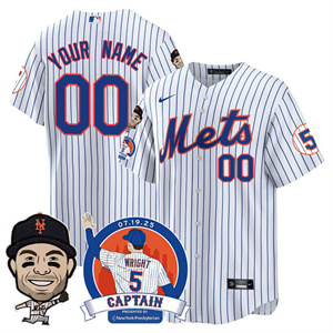 Personalized Custom New York Mets David Wright Mets Legend Jersey V2 – All Stitched White