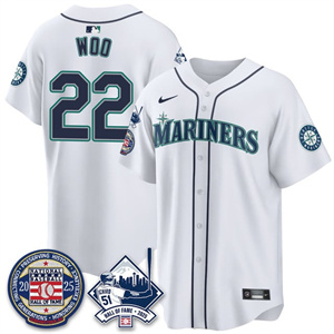Personalized Men’s Seattle Mariners #22 Bryan Woo Ichiro Number Retirement Jersey V2 All Stitched