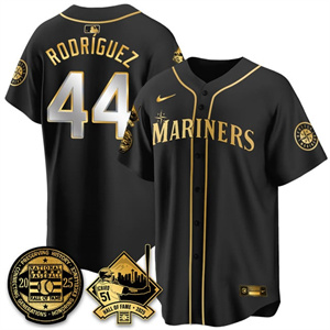 Personalized Men’s Seattle Mariners #44 Julio Rodriguez Ichiro Number Retirement Jersey V2 All Stitched