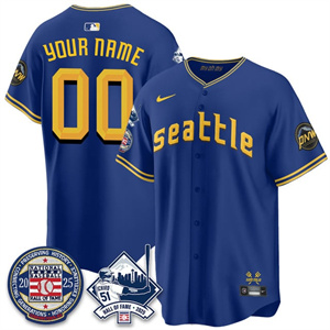 Personalized Custom Seattle Mariners Ichiro Number Retirement Jersey V2 – All Stitched City Connect