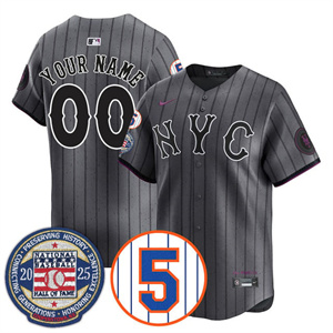 Personalized Custom New York Mets Number Retirement & Hall of Fame Gold Jersey – All Stitched City Connect
