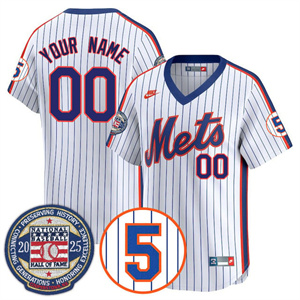 Personalized Custom New York Mets Number Retirement & Hall of Fame Gold Jersey – All Stitched Throwback Cooperstown